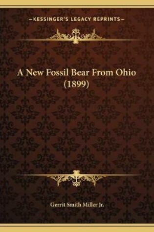 Cover of A New Fossil Bear From Ohio (1899)