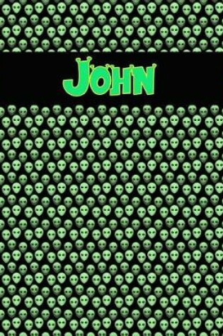 Cover of 120 Page Handwriting Practice Book with Green Alien Cover John