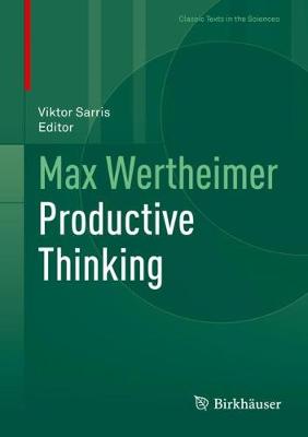 Cover of Max Wertheimer Productive Thinking