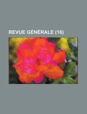 Book cover for Revue Generale (16)