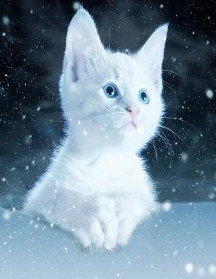 Book cover for Cute White Kitten Notebook