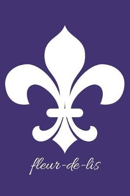 Book cover for fleur-de-lis - Purple Blank Notebook