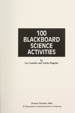 Cover of 100 Blackboard Science Activities