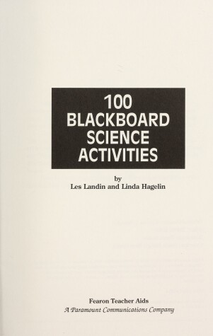 Book cover for 100 Blackboard Science Activities