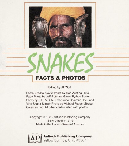 Book cover for Snakes