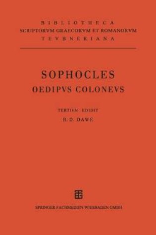 Cover of Oedipus Coloneus Pb