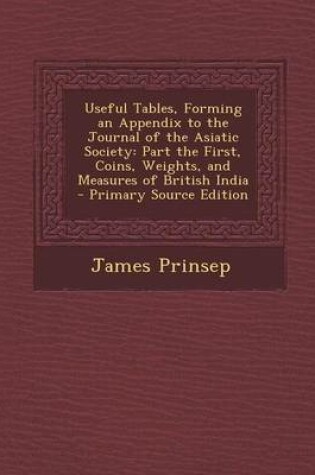 Cover of Useful Tables, Forming an Appendix to the Journal of the Asiatic Society