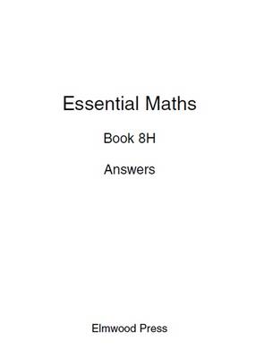 Cover of Essential Maths 8H Answers