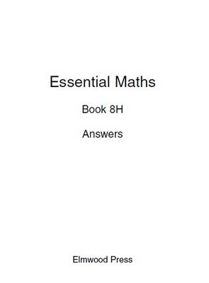 Book cover for Essential Maths 8H Answers