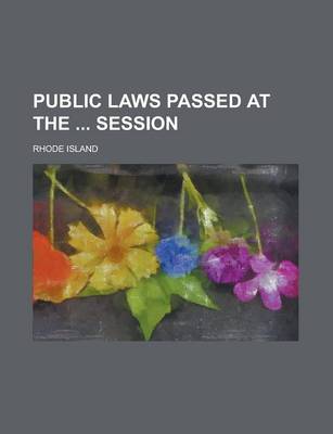 Book cover for Public Laws Passed at the Session