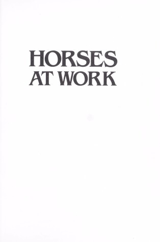 Book cover for Horses at Work