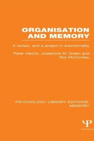 Cover of Organisation and Memory (PLE: Memory)