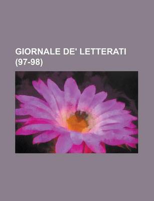 Book cover for Giornale de' Letterati (97-98)