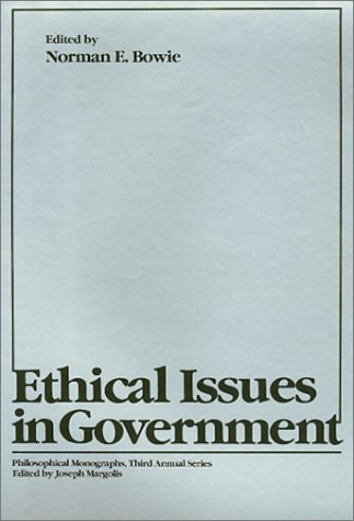 Book cover for Ethical Issues in Government