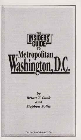 Book cover for Insiders' Guide to Metro Washington D.C.