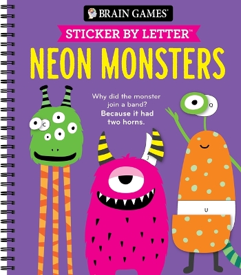 Cover of Brain Games - Sticker by Letter: Neon Monsters