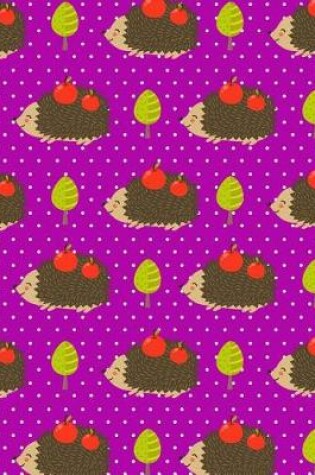 Cover of Bullet Journal Notebook Cute Hedgehogs with Apples Pattern 5