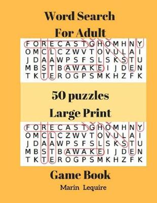 Book cover for Word Search For Adult 50 Puzzles Large Print Game Book