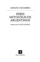 Cover of Seres Mitologicos Argentinos