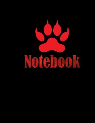 Book cover for Notebook Wolf trace - Large (8.5 x 11 inches) - 120 Pages- Black Cover