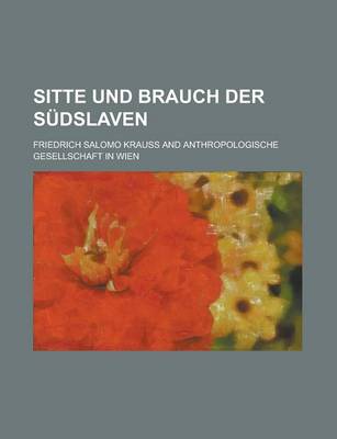 Book cover for Sitte Und Brauch Der Sudslaven