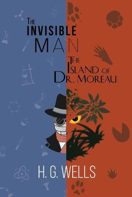 Book cover for H. G. Wells Double Feature - The Invisible Man and The Island of Dr. Moreau (Reader's Library Classics)