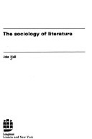 Cover of The Sociology of Literature
