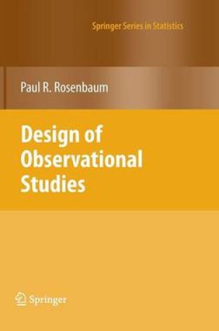 Cover of Design of Observational Studies