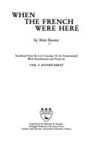 Cover of When the French Were Here