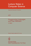 Book cover for Programming Languages and their Definition