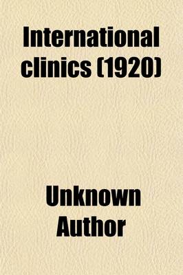 Book cover for International Clinics (1920)