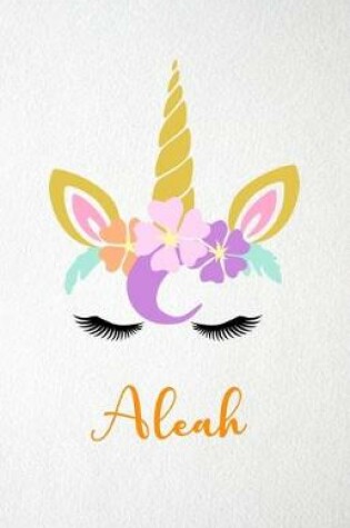 Cover of Aleah A5 Lined Notebook 110 Pages