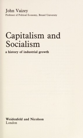 Book cover for Capitalism and Socialism