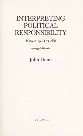 Book cover for Interpreting Political Responsibility
