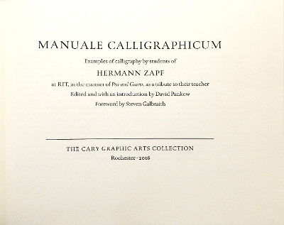 Book cover for Manuale Calligraphicum