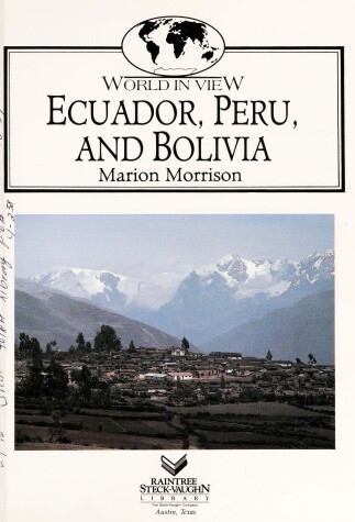 Book cover for Ecuador, Peru, and Bolivia