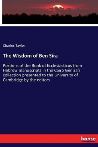 Cover of The Wisdom of Ben Sira