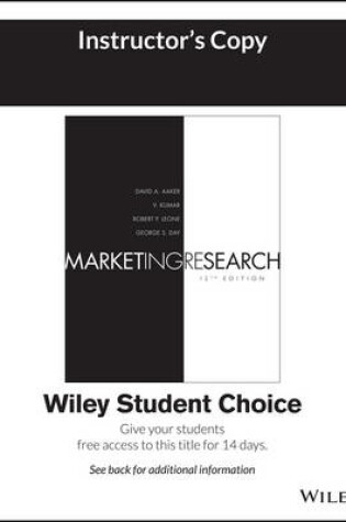 Cover of Marketing Research 12e Evaluation Copy