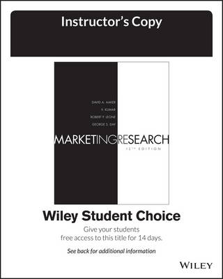 Book cover for Marketing Research 12e Evaluation Copy