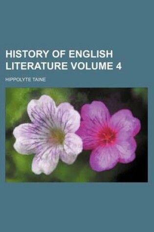 Cover of History of English Literature Volume 4