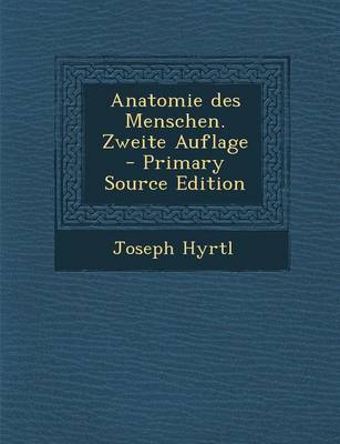 Book cover for Anatomie Des Menschen. Zweite Auflage