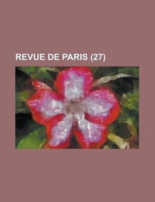 Book cover for Revue de Paris (27)