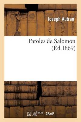 Book cover for Paroles de Salomon