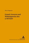 Book cover for Grund, Grenzen Und Wirkungsweise Des  105 Inso