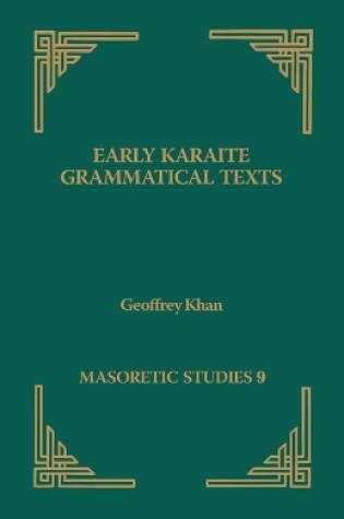 Cover of Early Karaite Grammatical Texts