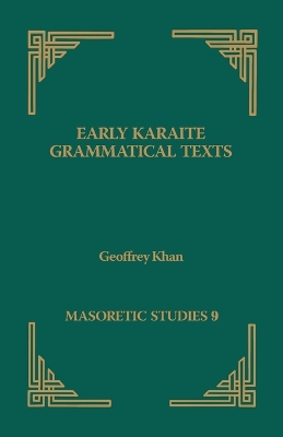 Book cover for Early Karaite Grammatical Texts