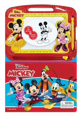 Book cover for Disney Junior Mickey: Activity Book Learning, Writing, Sketching with Magnetic Drawing Doodle Pad for Kids