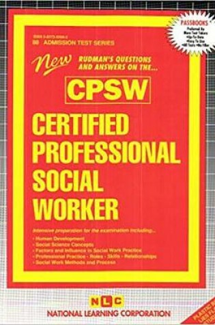 Cover of CERTIFIED PROFESSIONAL SOCIAL WORKER (CPSW)