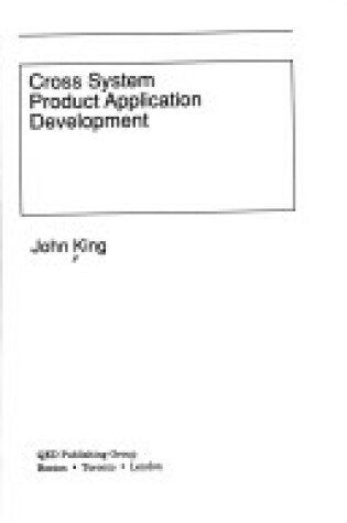 Cover of Cross System Product Applications Development