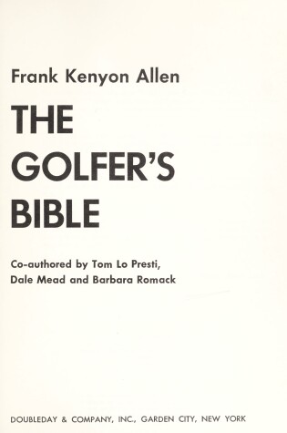 Cover of The Golfer's Bible